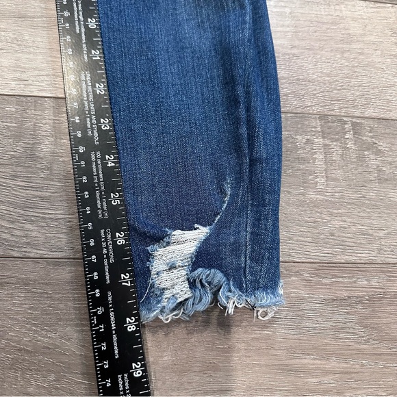 Express High Waisted Denim Perfect Stretch Ripped Ankle Skinny Jeans 4 Regular - Picture 12 of 16